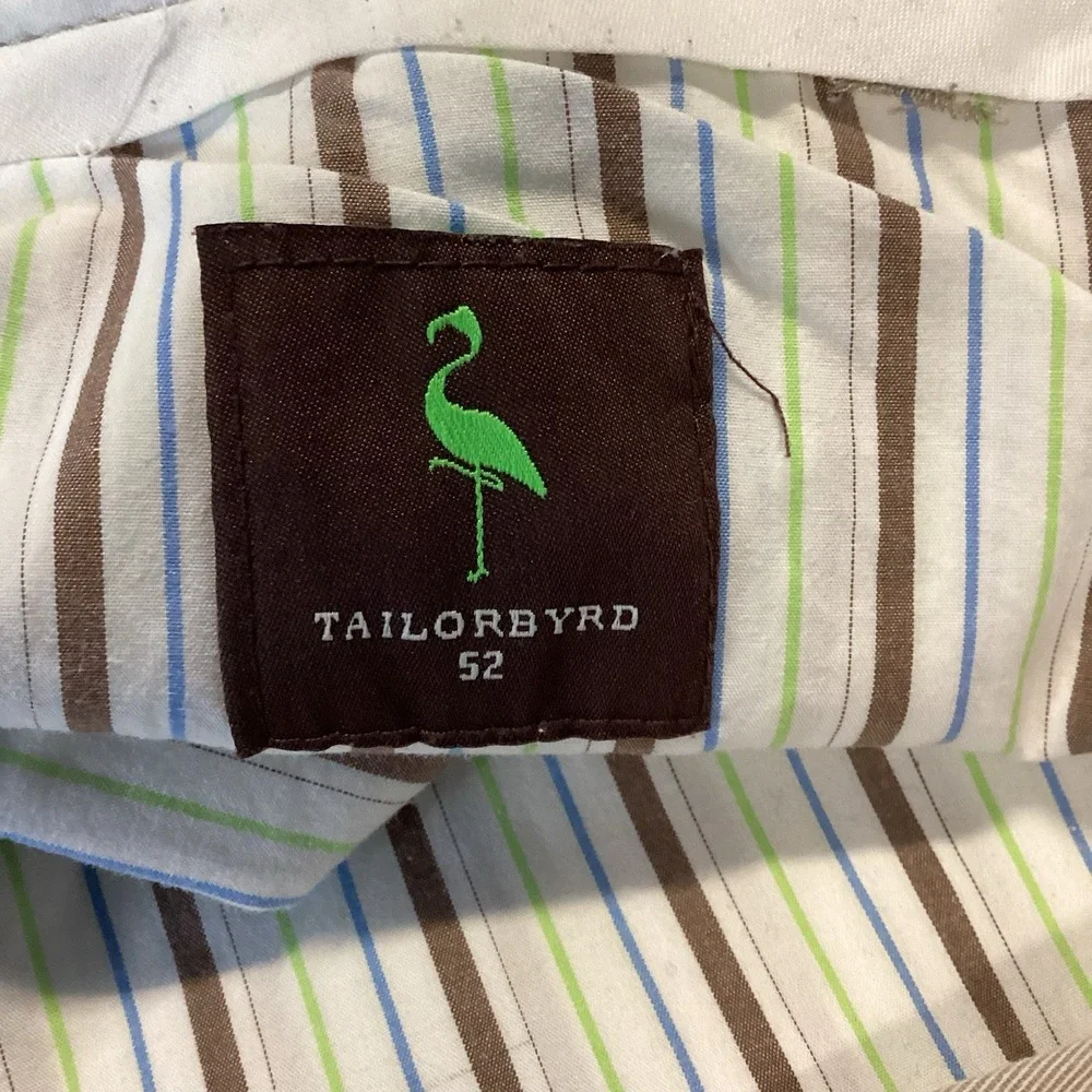 Mens Tailor Byrd Flat Front Cotton Shorts‎ 52 Beige